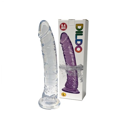 Diamond — Dildo Transparente XL 24cm de Gran Porte