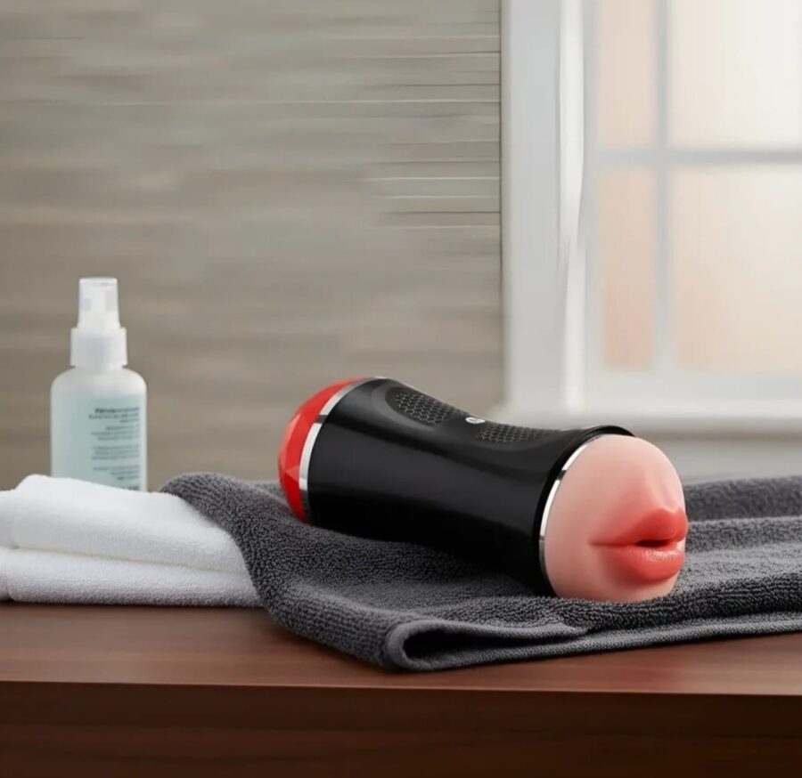 Masturbador 2 en 1 Boca y Vagina — 18 cm